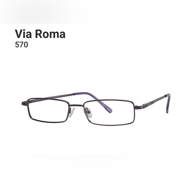 Via Roma 570 RX-Ready Women’s Matte Black Metal Eyeglasses Frames - Picture 1 of 9